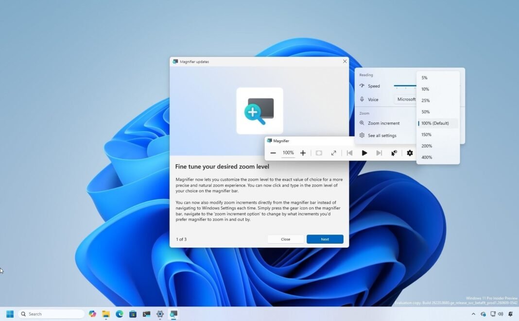 Windows 11 ayarlar ve erişilebilirlik ekranı görseli