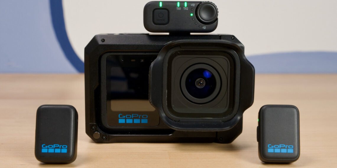 GoPro Wireless Mic System vericileri, alıcıları ve şarj kutusu