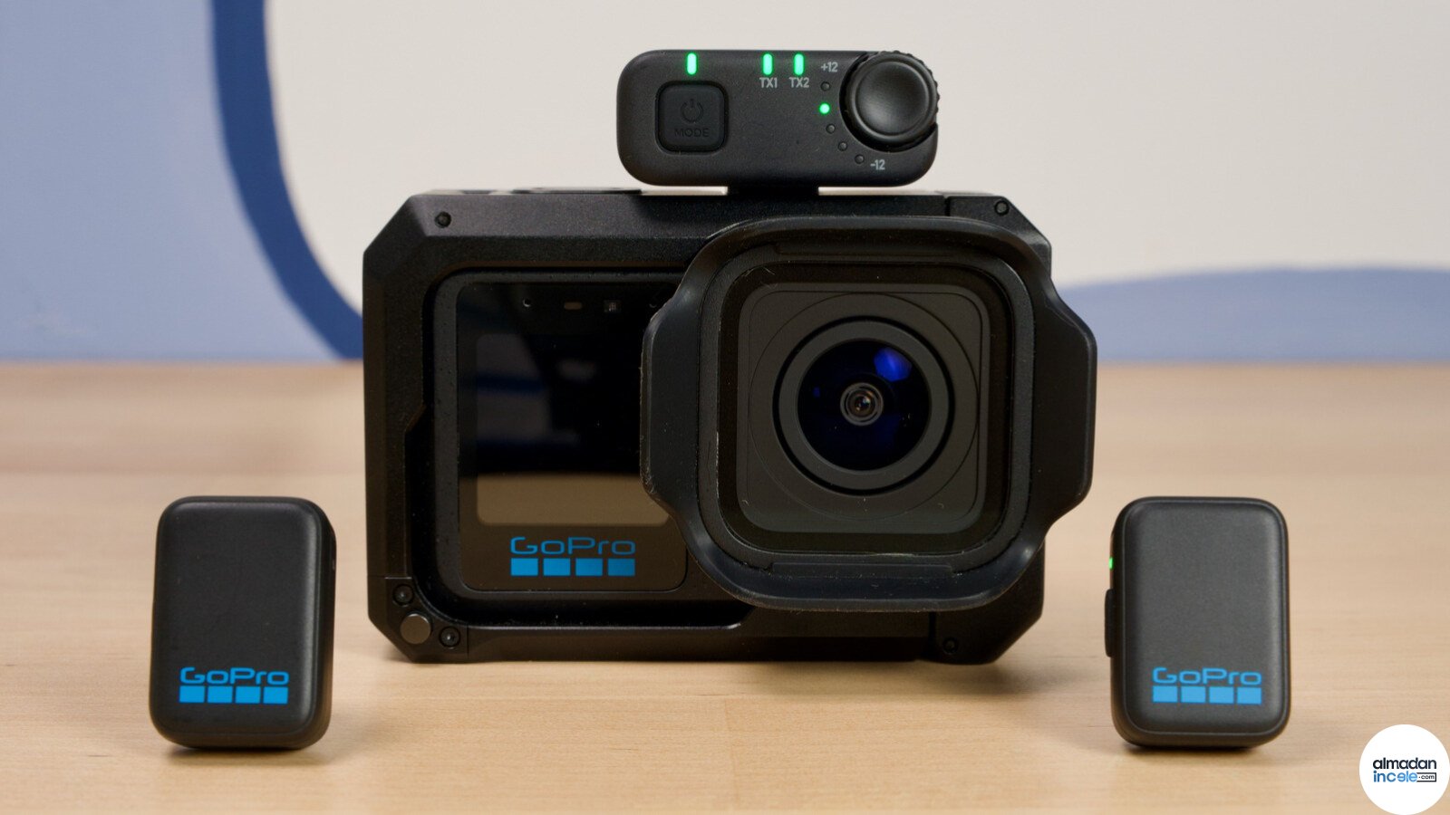 GoPro Wireless Mic System vericileri, alıcıları ve şarj kutusu