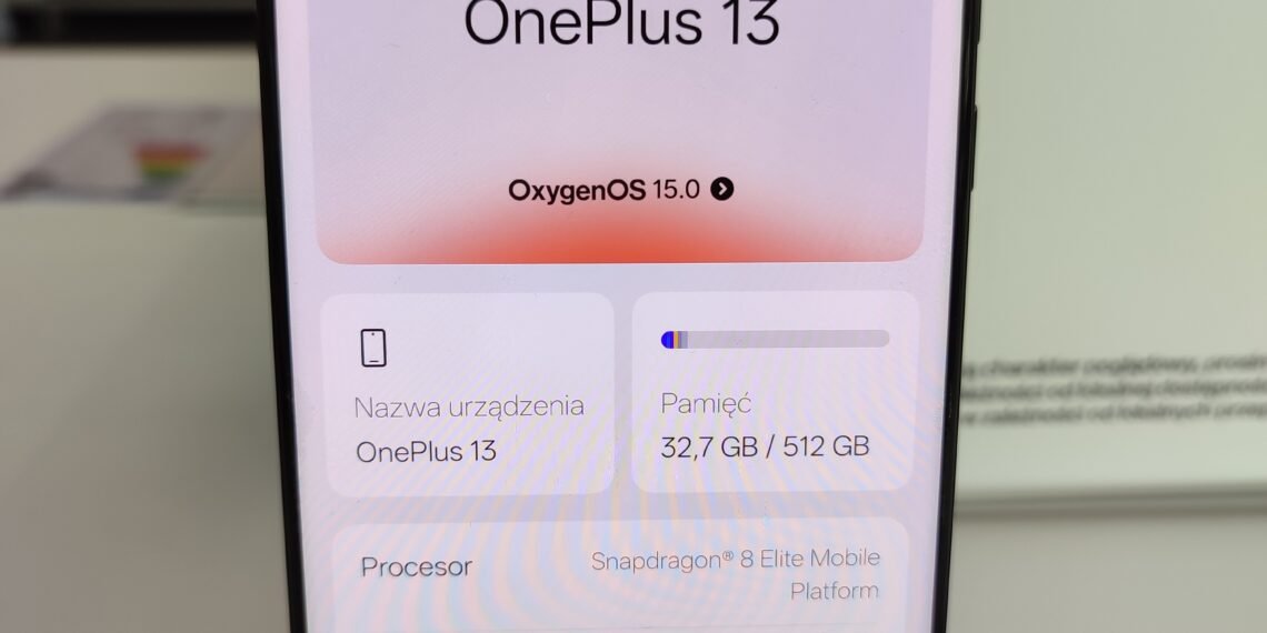 OnePlus 13 telefon ön ekran görünümü