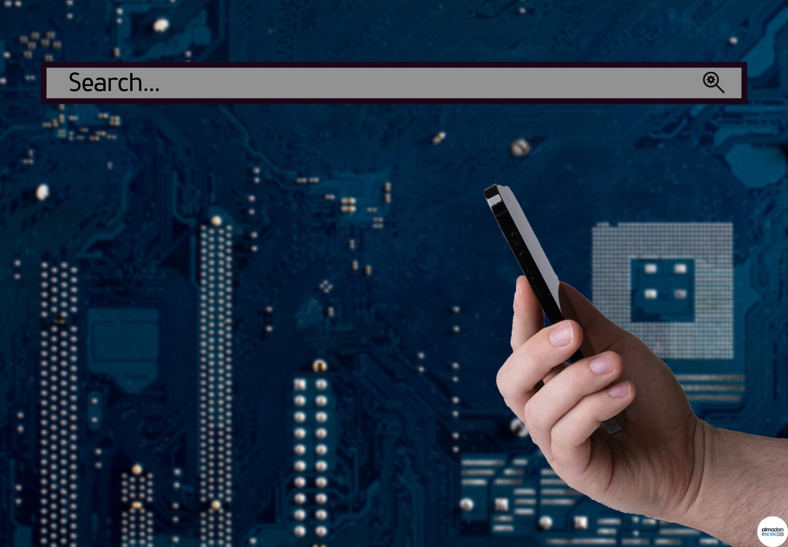 Elde tutulan akıllı telefon ve yapay zeka destekli mobil arama deneyimi