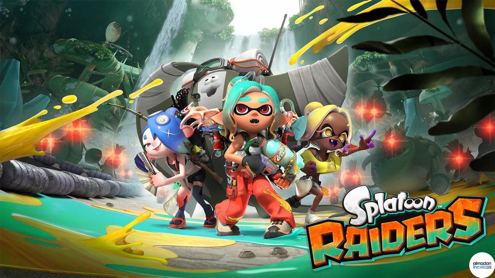 Splatoon Raiders karakterleri ve oyun kapak görseli