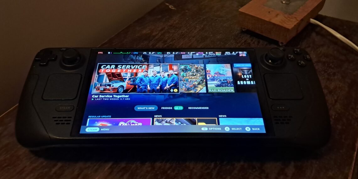 Steam Deck OLED ana ekran görünümü