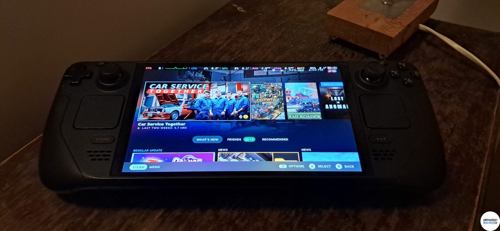 Steam Deck OLED ana ekran görünümü
