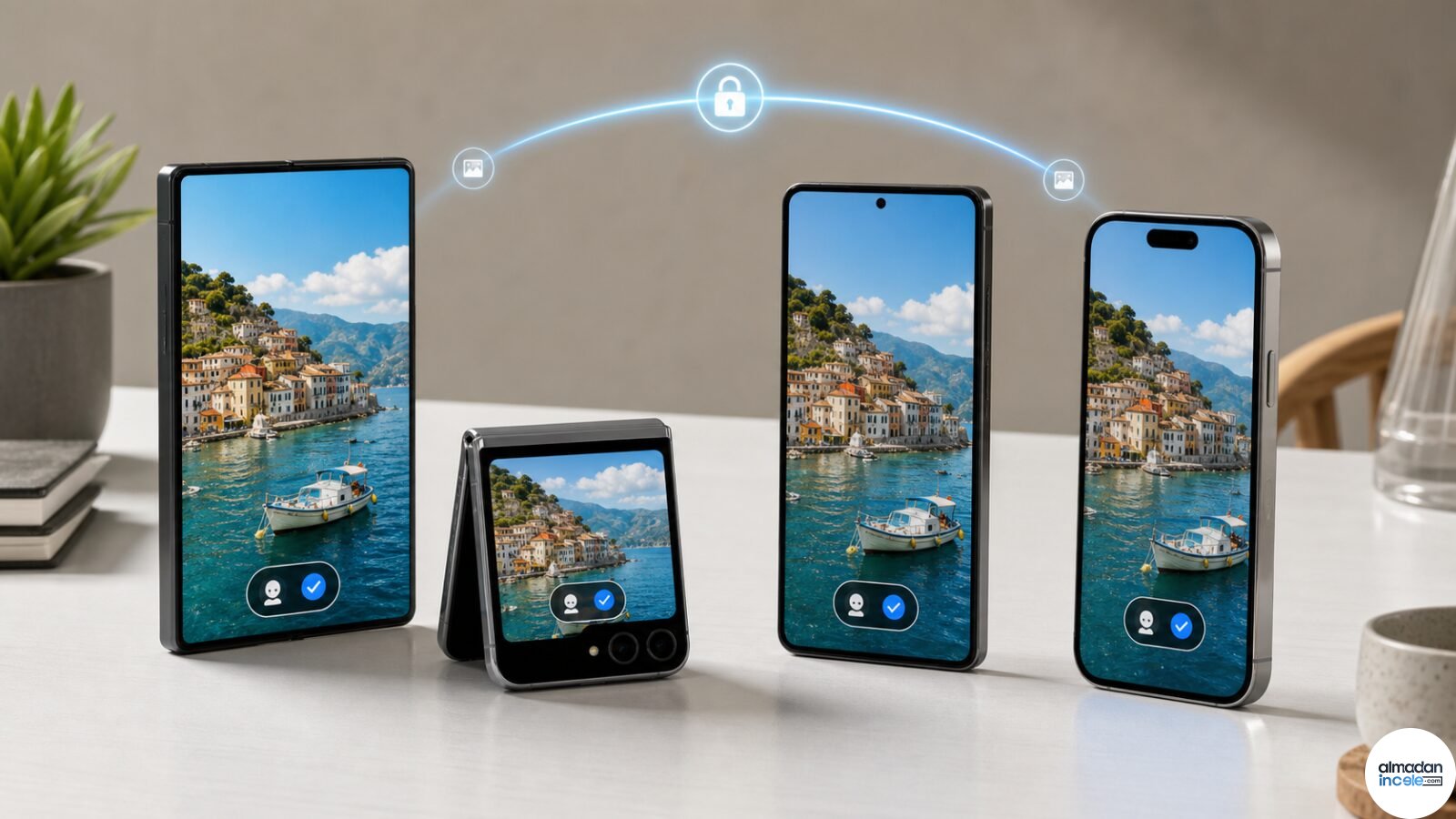 Katlanabilir Galaxy telefonlar ve iPhone arasında kablosuz fotoğraf paylaşımı