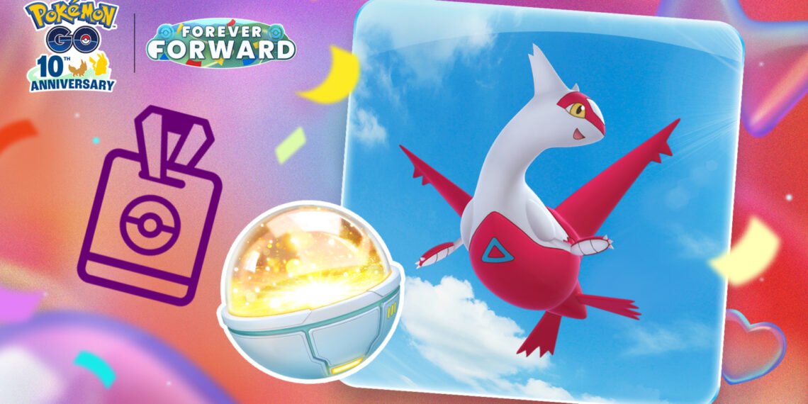 Pokémon GO Pass Ağustos etkinlik görselinde Latias ve ödül kapsülü