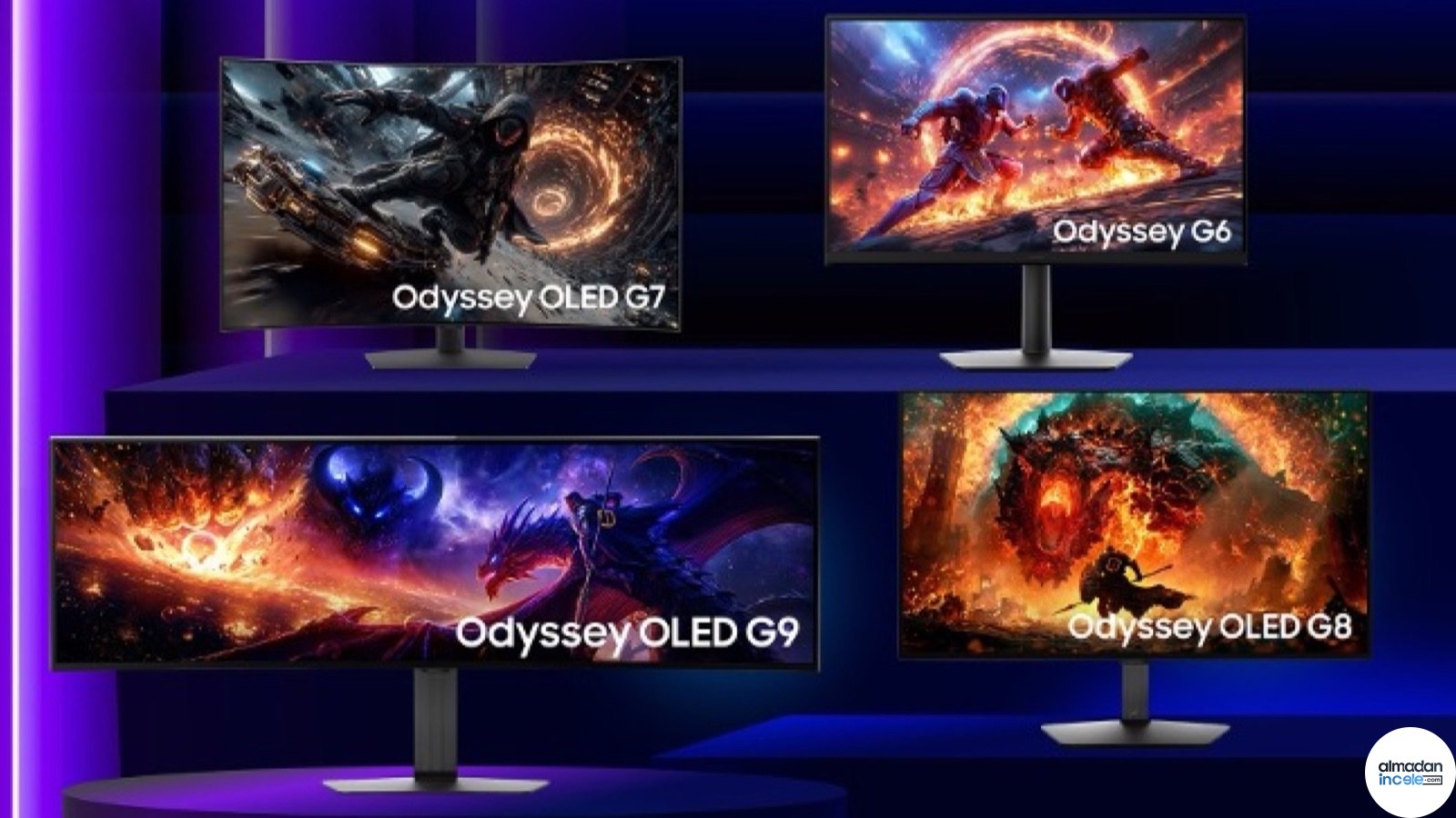 Samsung Odyssey OLED G9, OLED G8, OLED G7 ve G6 oyuncu monitörleri