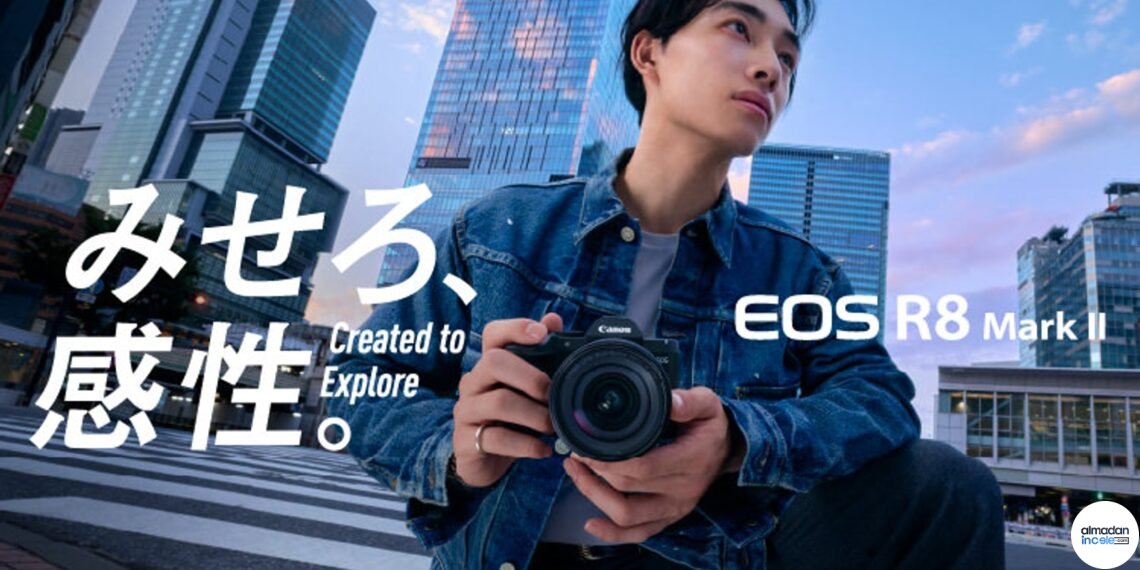 Canon EOS R8 Mark II tam kare aynasız kameranın resmi ürün görünümü