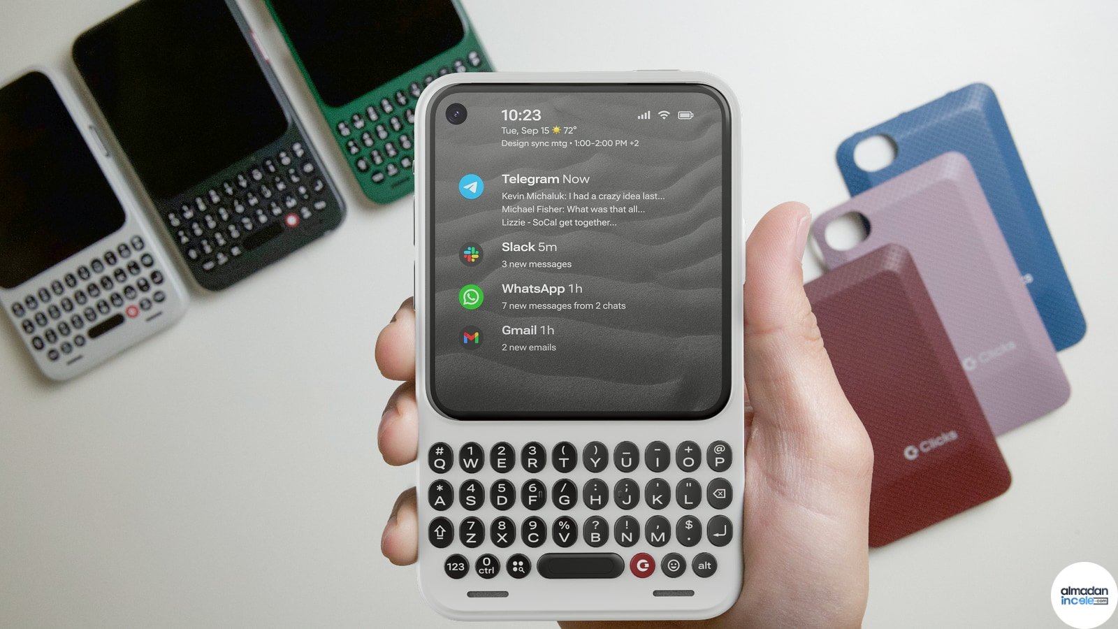 Clicks Communicator fiziksel klavyeli telefonun resmi ürün görseli