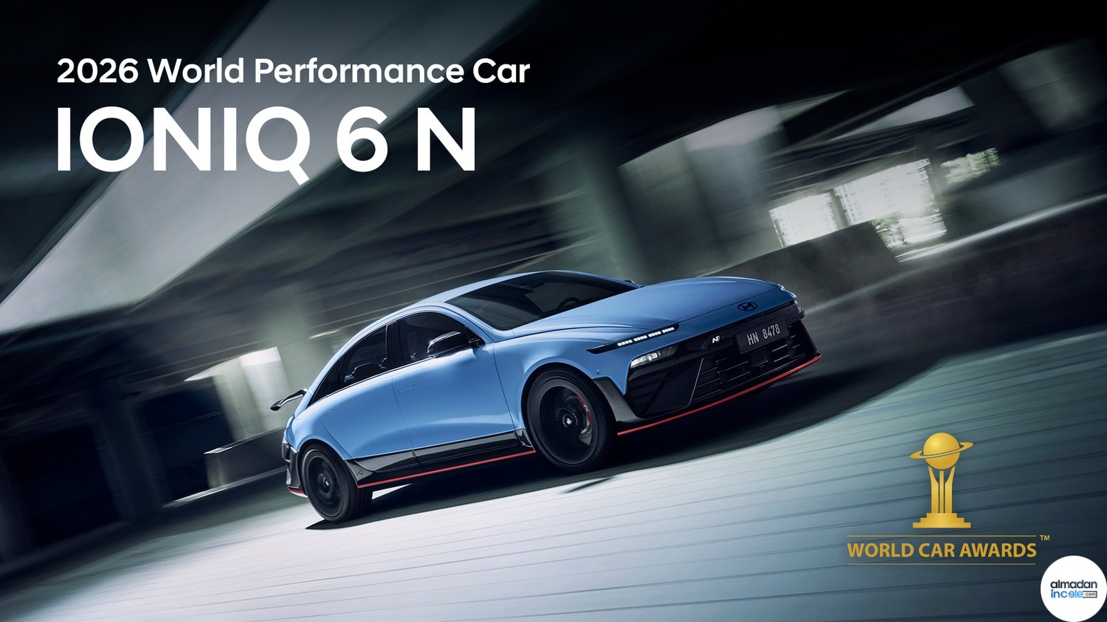 Hyundai IONIQ 6 N elektrikli performans otomobilinin resmi sürüş fotoğrafı