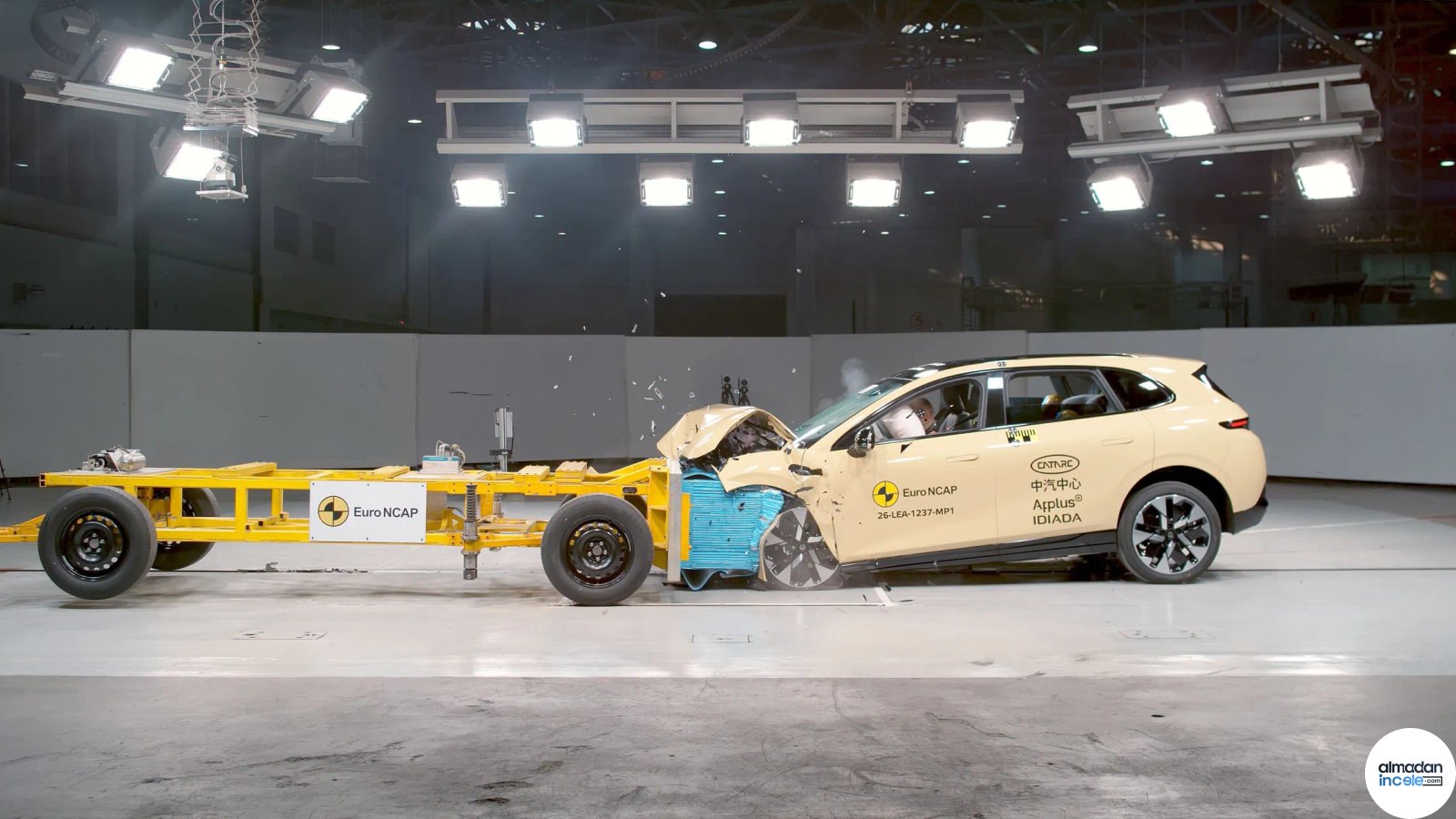 Leapmotor B05 otomobilin Euro NCAP önden ofset çarpışma testi