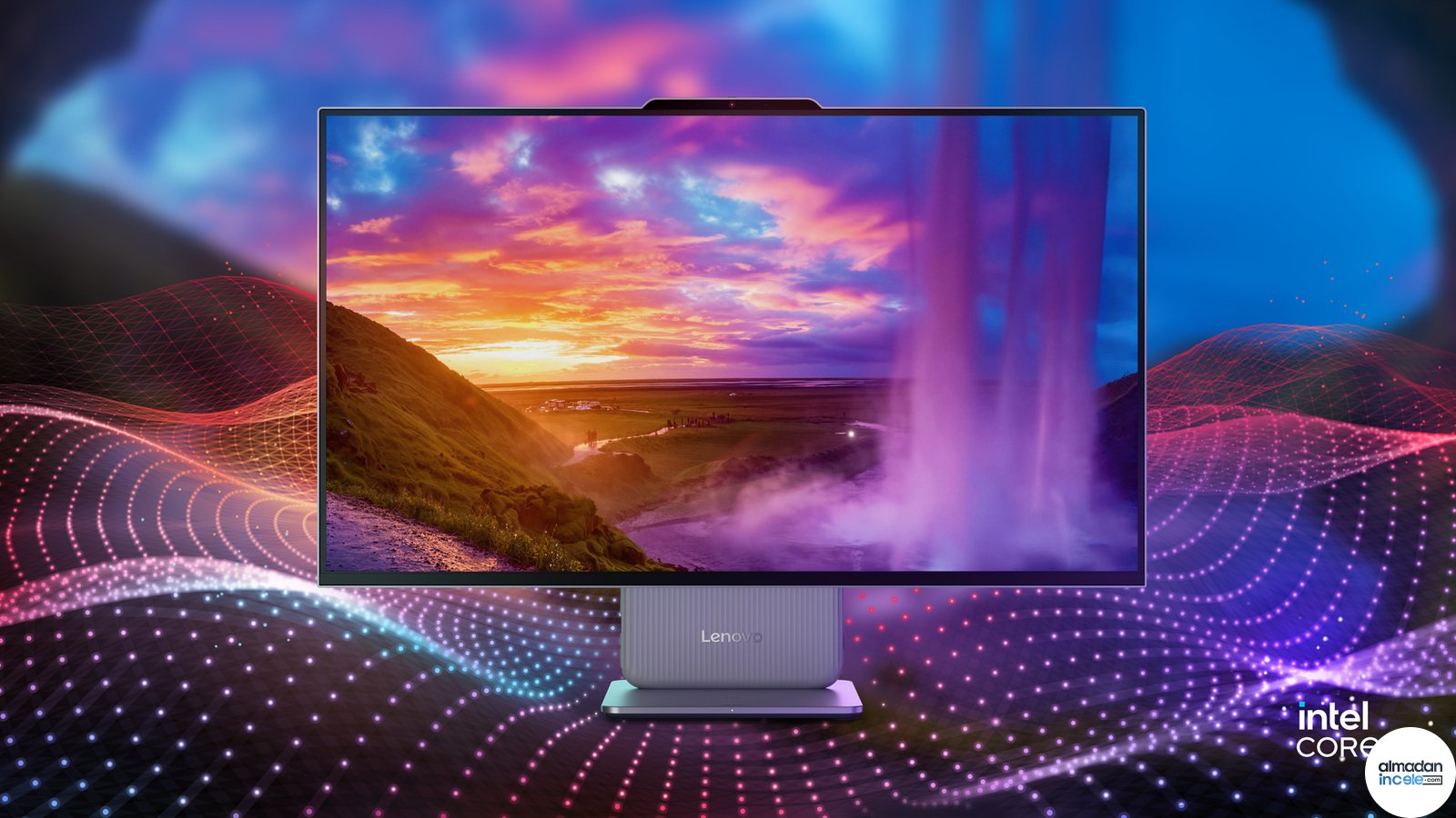 Lenovo IdeaCentre AIO i hepsi bir arada bilgisayarın ekran ve gövdesi