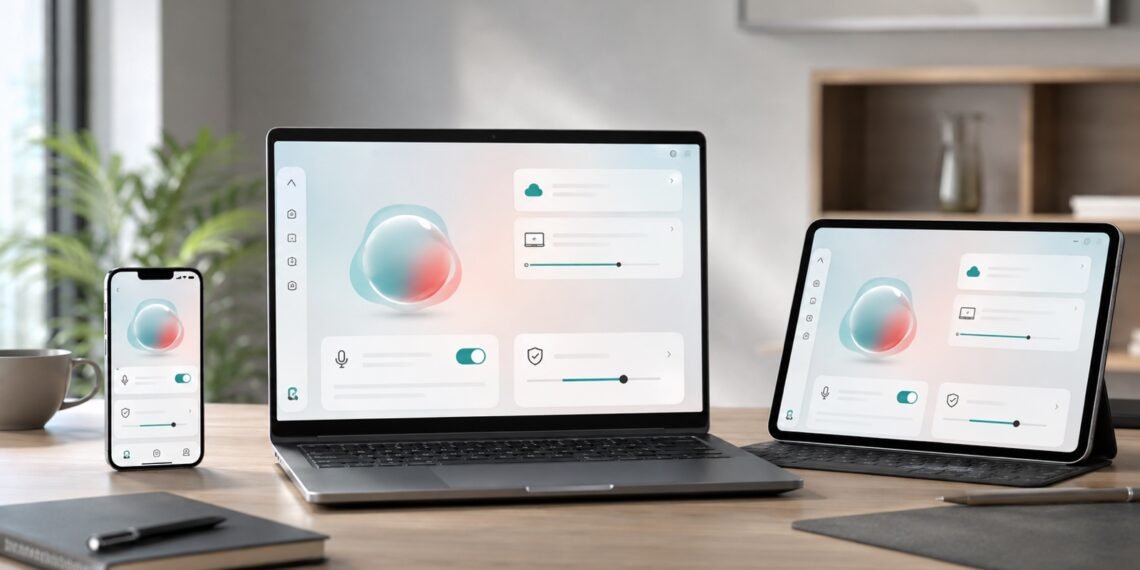Bilgisayar, tablet ve telefonda gizlilik kontrolleri açık kişisel yapay zekâ arayüzü