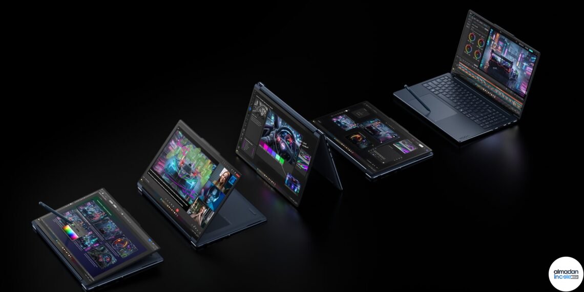 Lenovo Yoga 9n 2-in-1 Gen 11 farklı kullanım modlarında