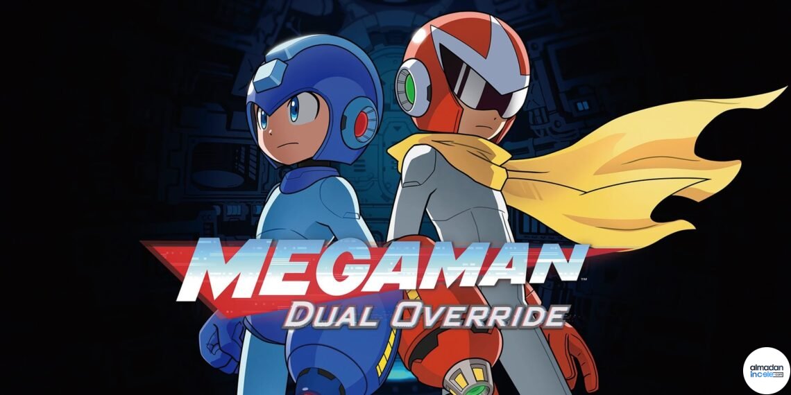 Mega Man Dual Override oyununda Proto Man aksiyon sahnesi