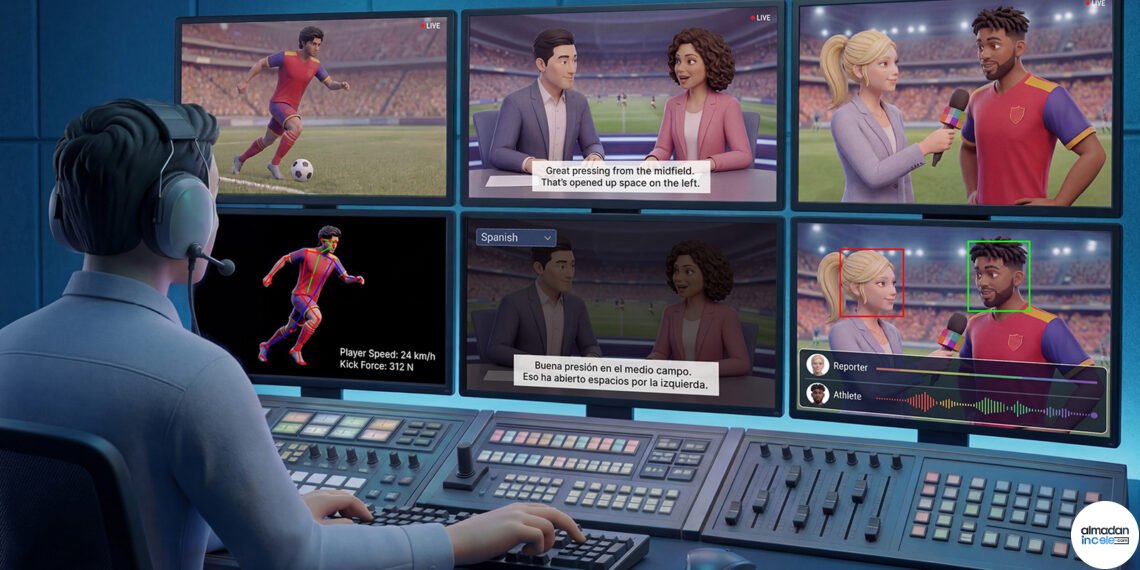 Canlı spor yayını ve gerçek zamanlı video yapay zekâ iş akışı
