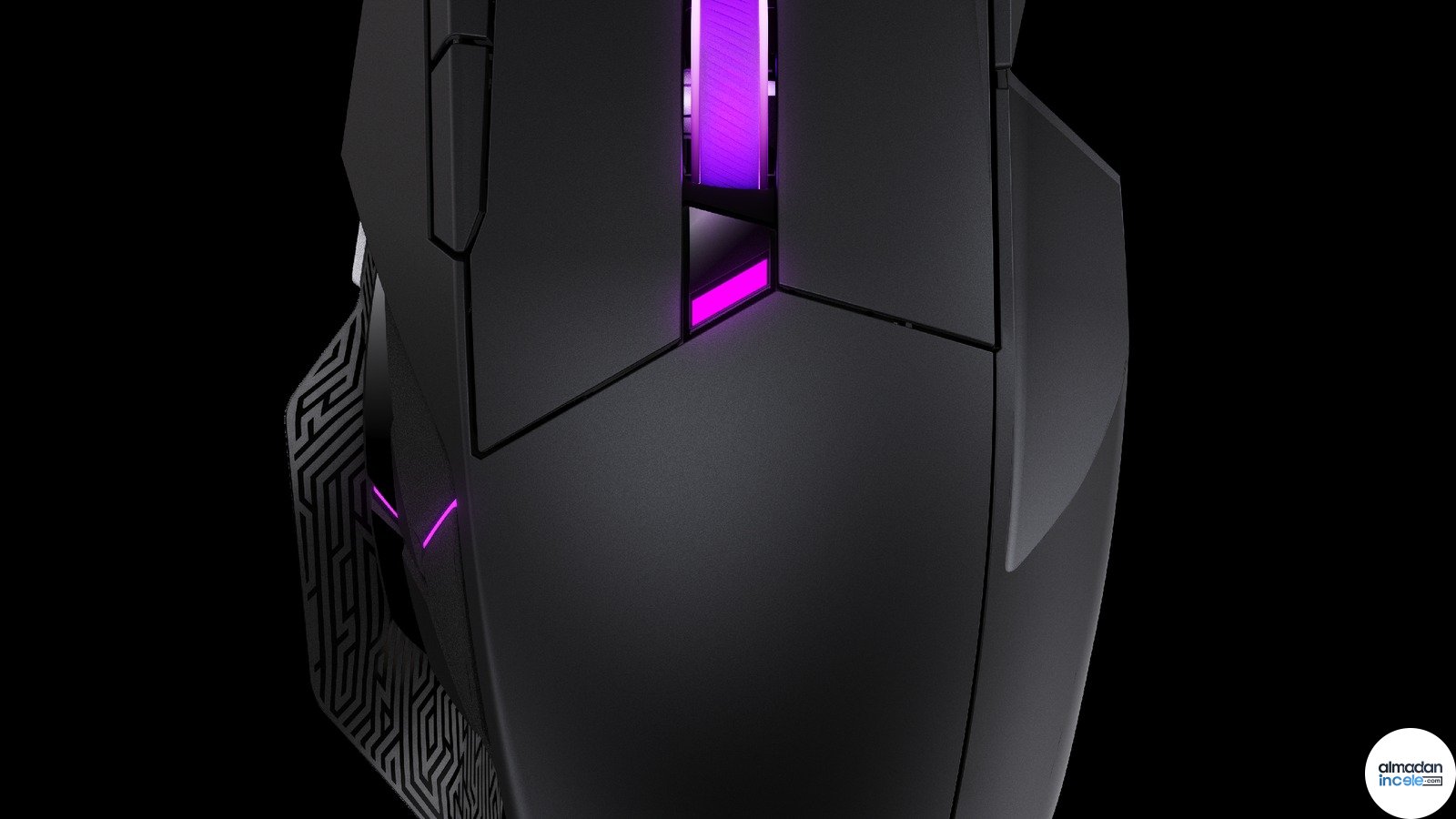 Yakın planda ROG Spatha X 65K kablosuz oyuncu faresi