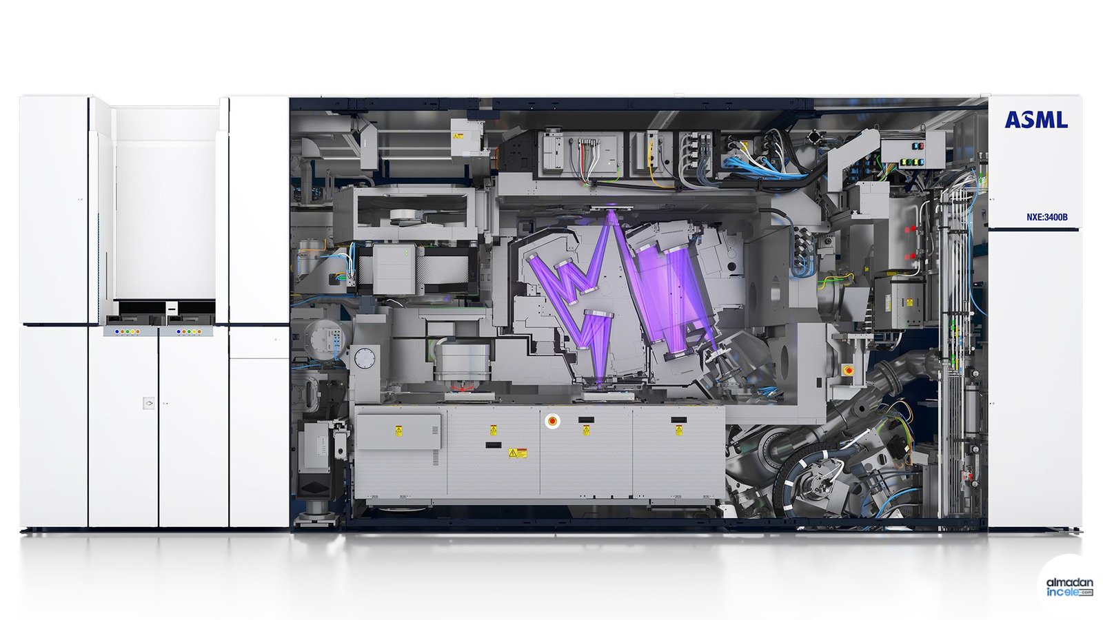 ASML EUV litografi sisteminin açık ön görünümü