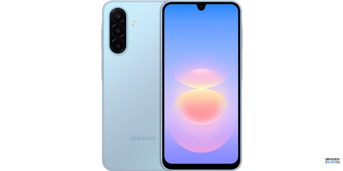 Samsung Galaxy A18 telefonun ön ve arka görünümü