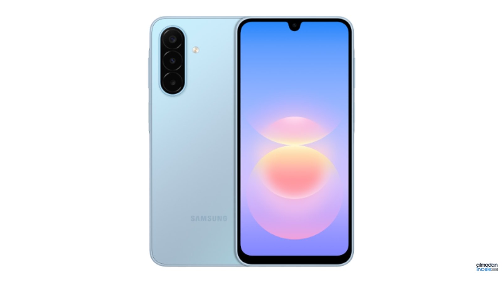 Samsung Galaxy A18 telefonun ön ve arka görünümü