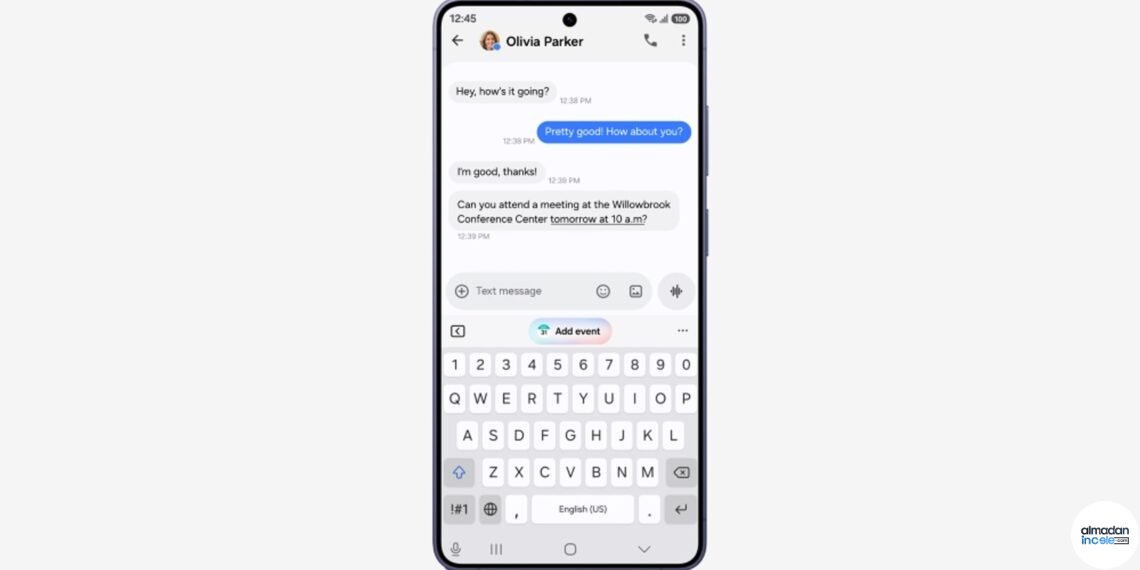 Samsung One UI 9 özelliklerini gösteren Galaxy telefon ekranları ve resmi görsel