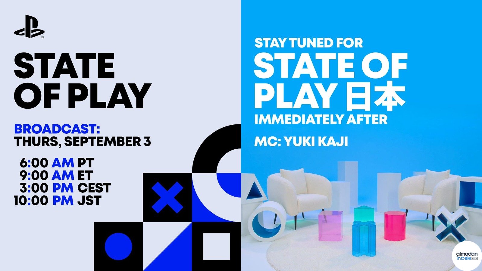 State of Play ve State of Play Japan yayın saatlerini gösteren resmi etkinlik görseli