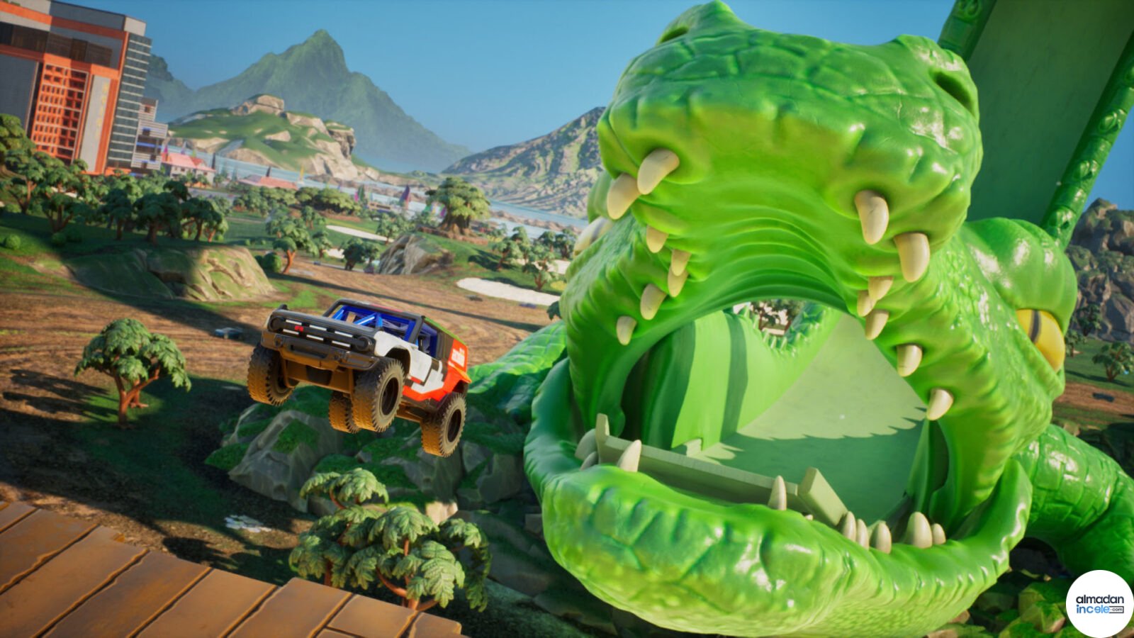 HOT WHEELS Infinite Rush oyununda renkli pistte yarışan otomobiller