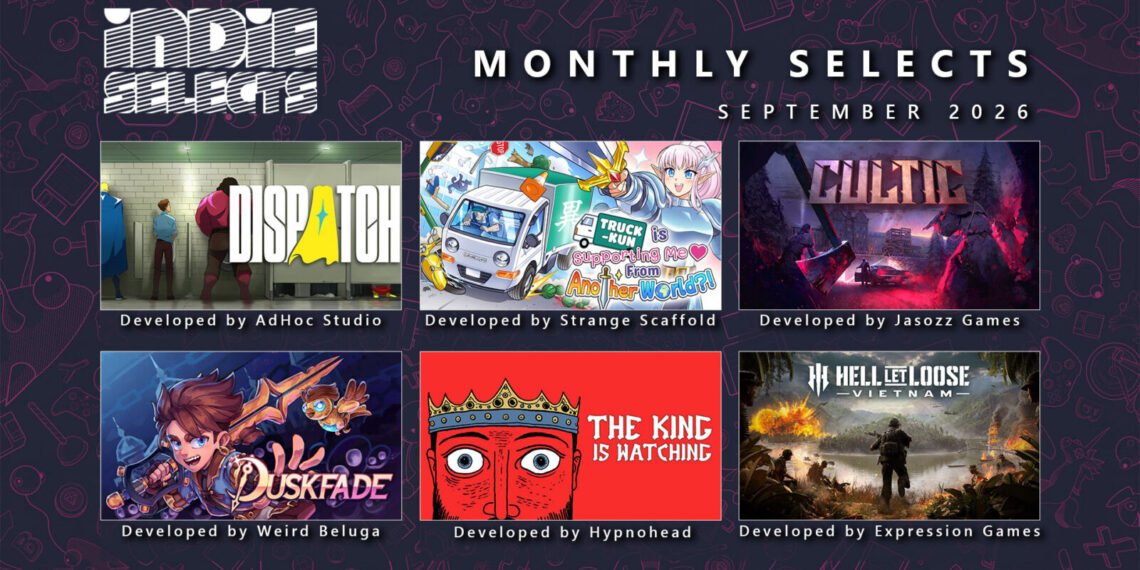 Xbox Eylül 2026 Indie Selects listesindeki altı oyunun resmi kapak kolajı