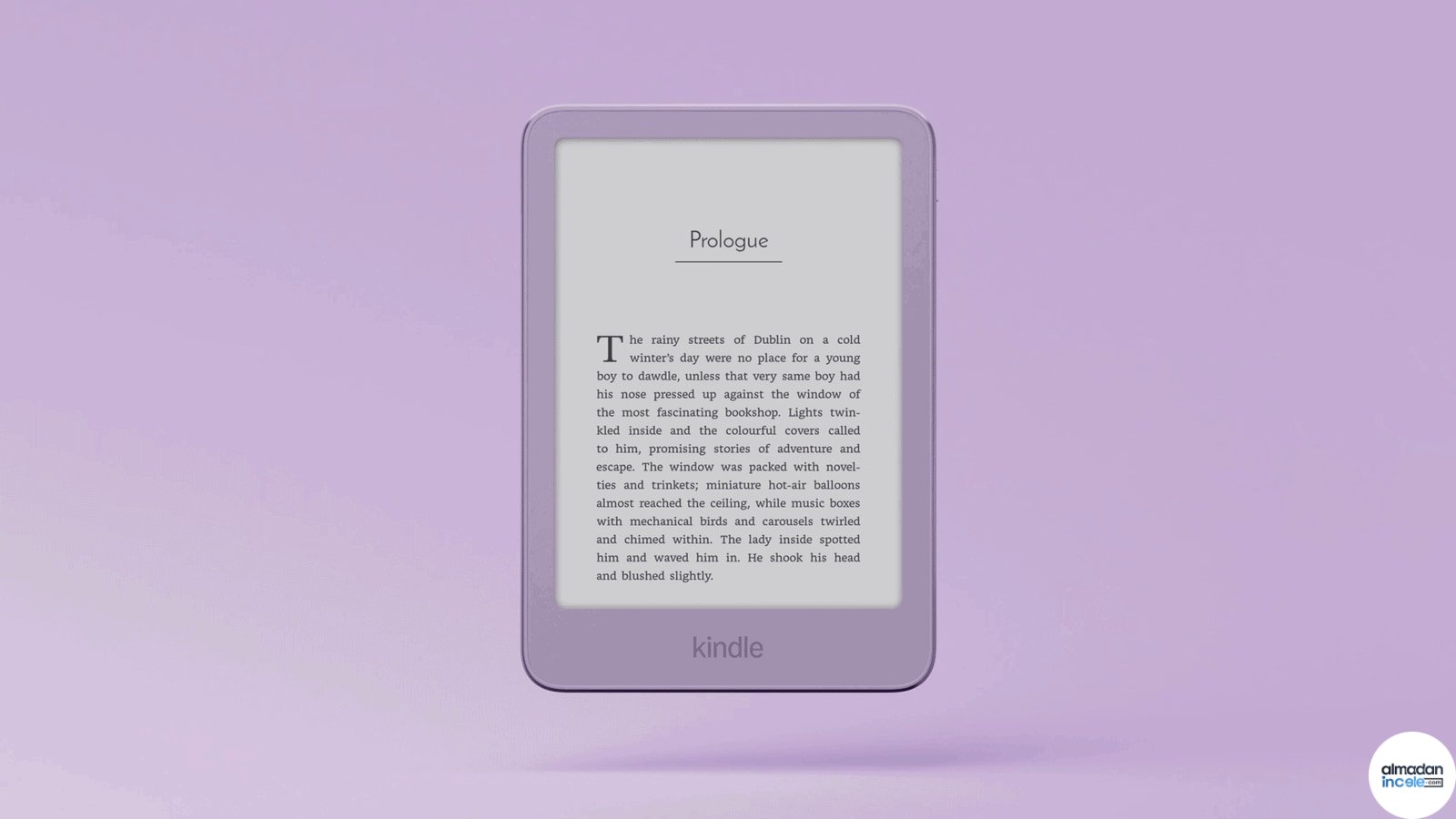 Amazon’un 2026 Kindle Colorsoft e-kitap okuyucusu renkli çizgi roman sayfası açık halde