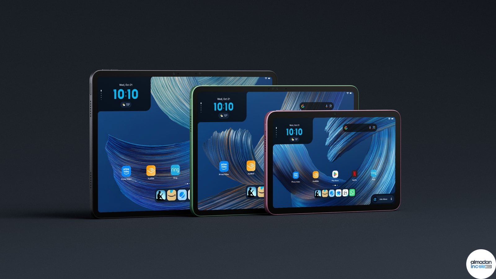 Amazon Alexa Tablet ailesinin 12, 11 ve 8 inç modelleri