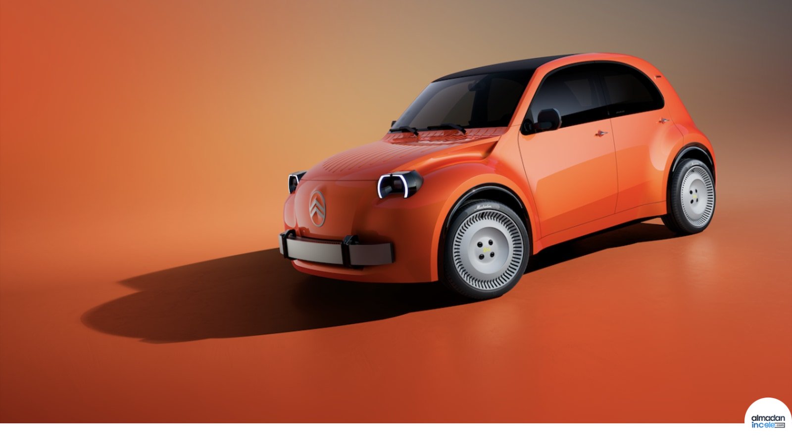 Citroën 2 CV Concept elektrikli şehir otomobilinin resmi yatay basın fotoğrafı