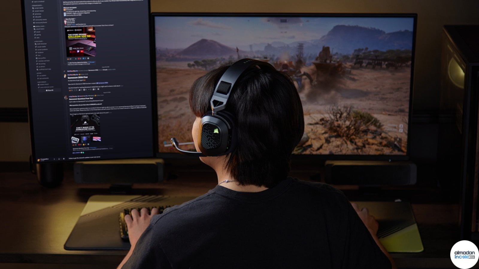 CORSAIR HS80 v2 MAX kablosuz oyuncu kulaklığı ve yüzer baş bandı