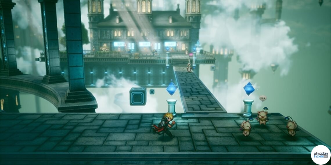 Final Fantasy Resonance oyunundan HD-2D macera sahnesi