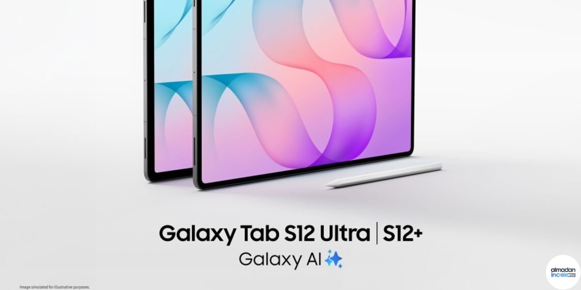 Galaxy Tab S12 Ultra ve S Pen kalemini gösteren resmî Samsung basın görseli