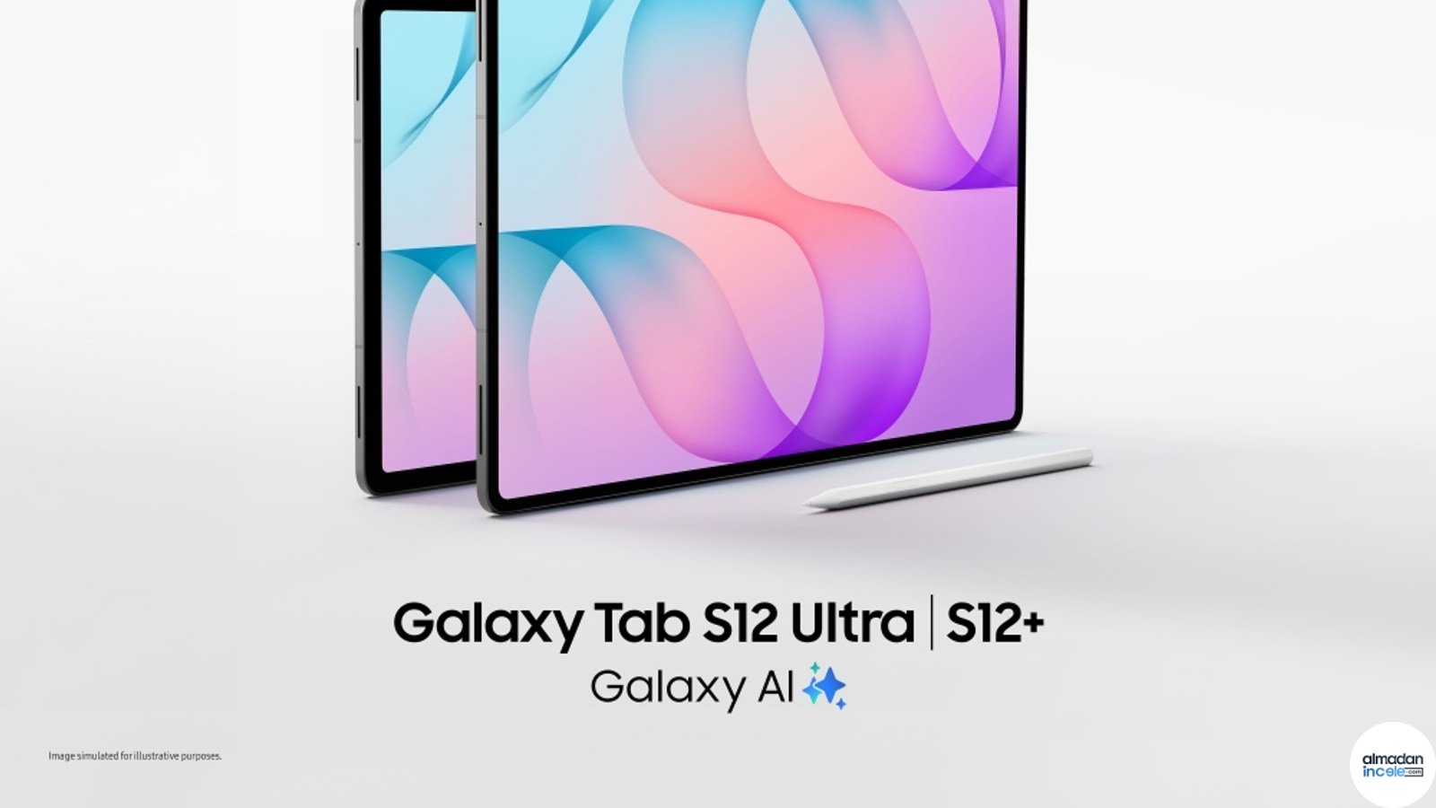 Galaxy Tab S12 Ultra ve S Pen kalemini gösteren resmî Samsung basın görseli