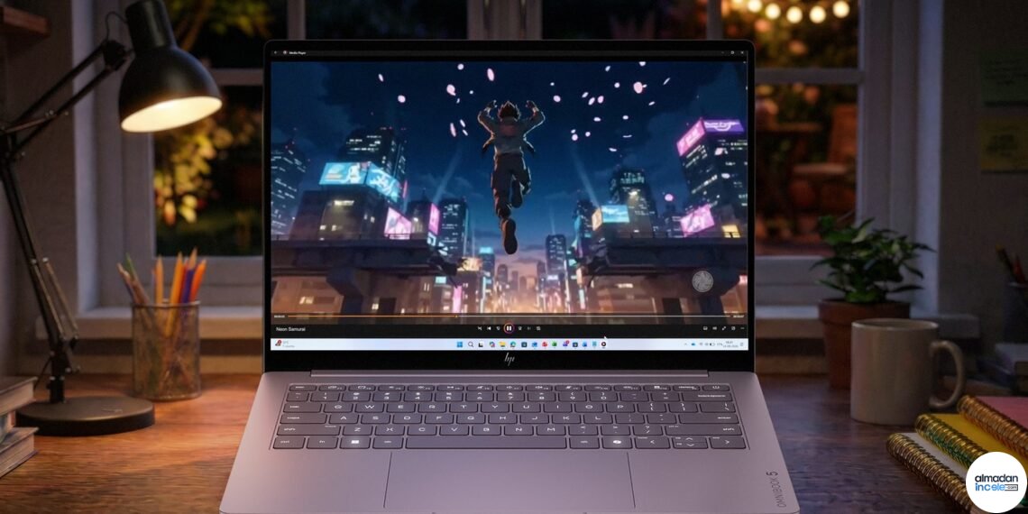 HP OmniBook 5 dizüstü bilgisayarın resmî tanıtım görseli