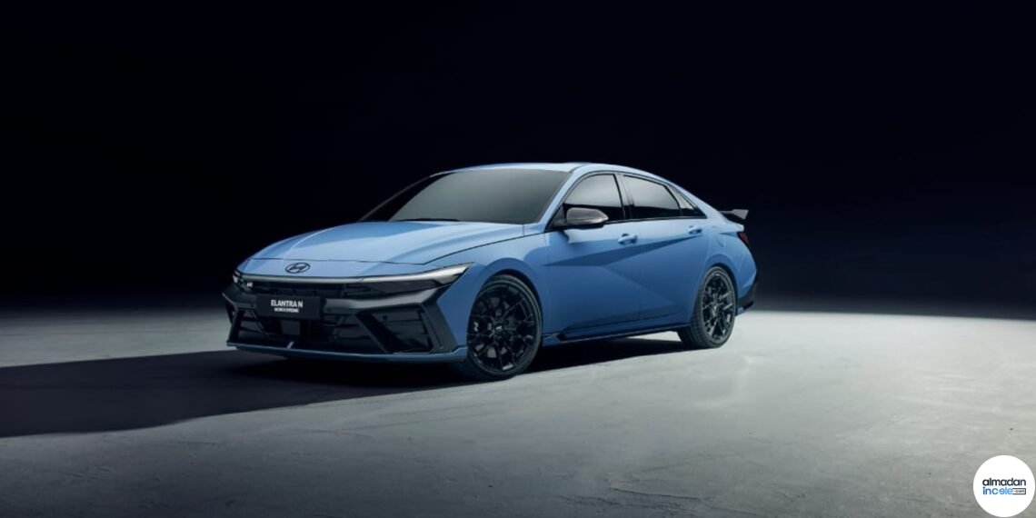 Hyundai Elantra N Monochrome özel sürümünün gerçek otomobil basın görseli