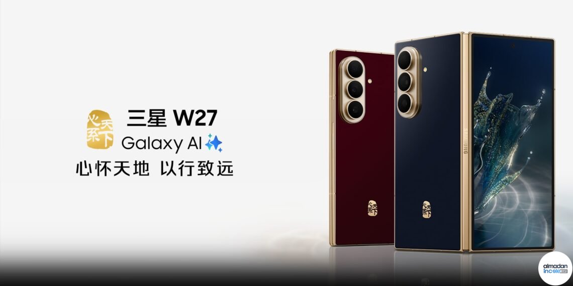 Samsung W27 katlanabilir akıllı telefonun resmî ürün görseli