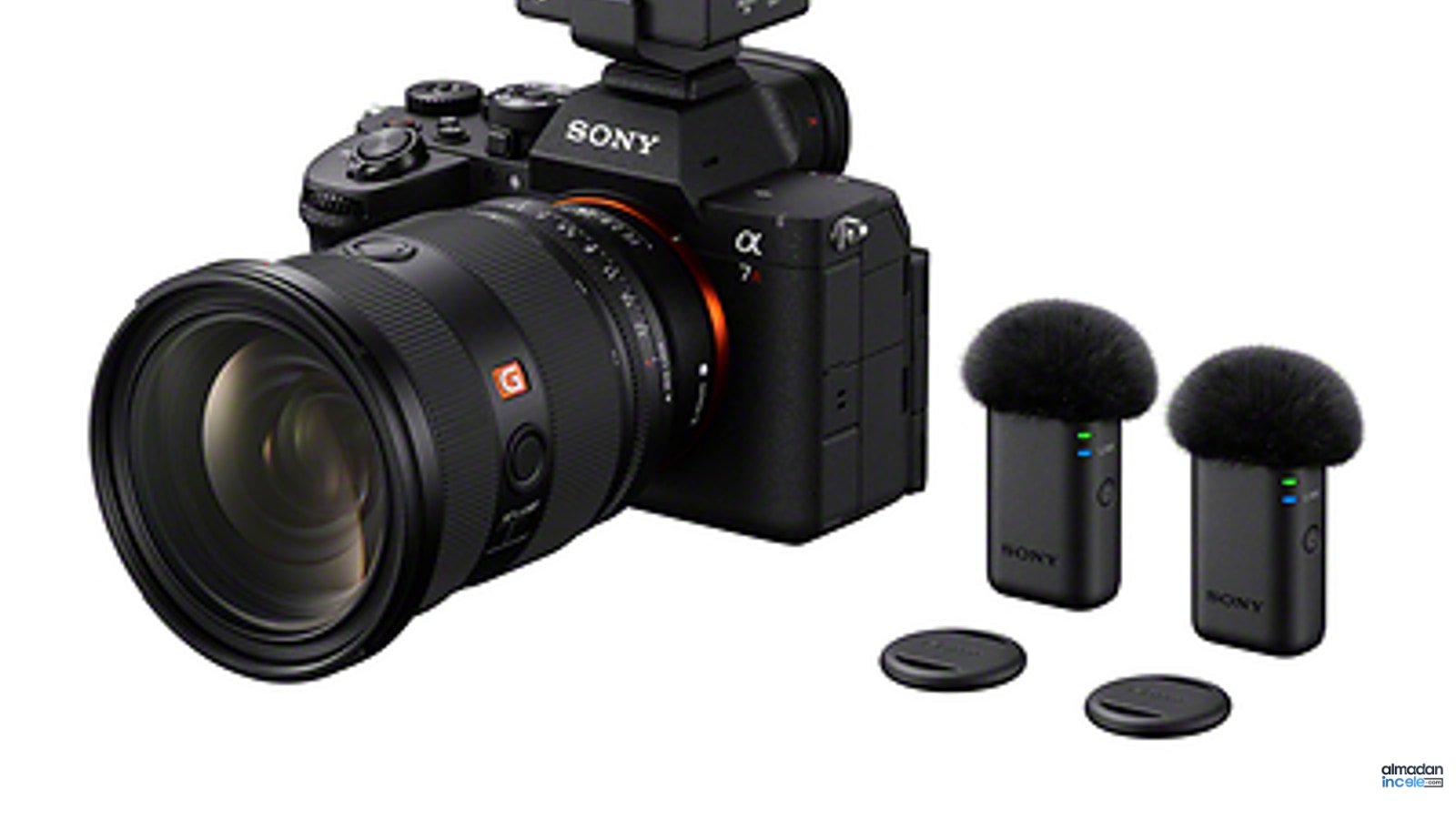 Sony ECM-W5 iki vericili kablosuz mikrofon seti ve uyumlu Alpha kamera