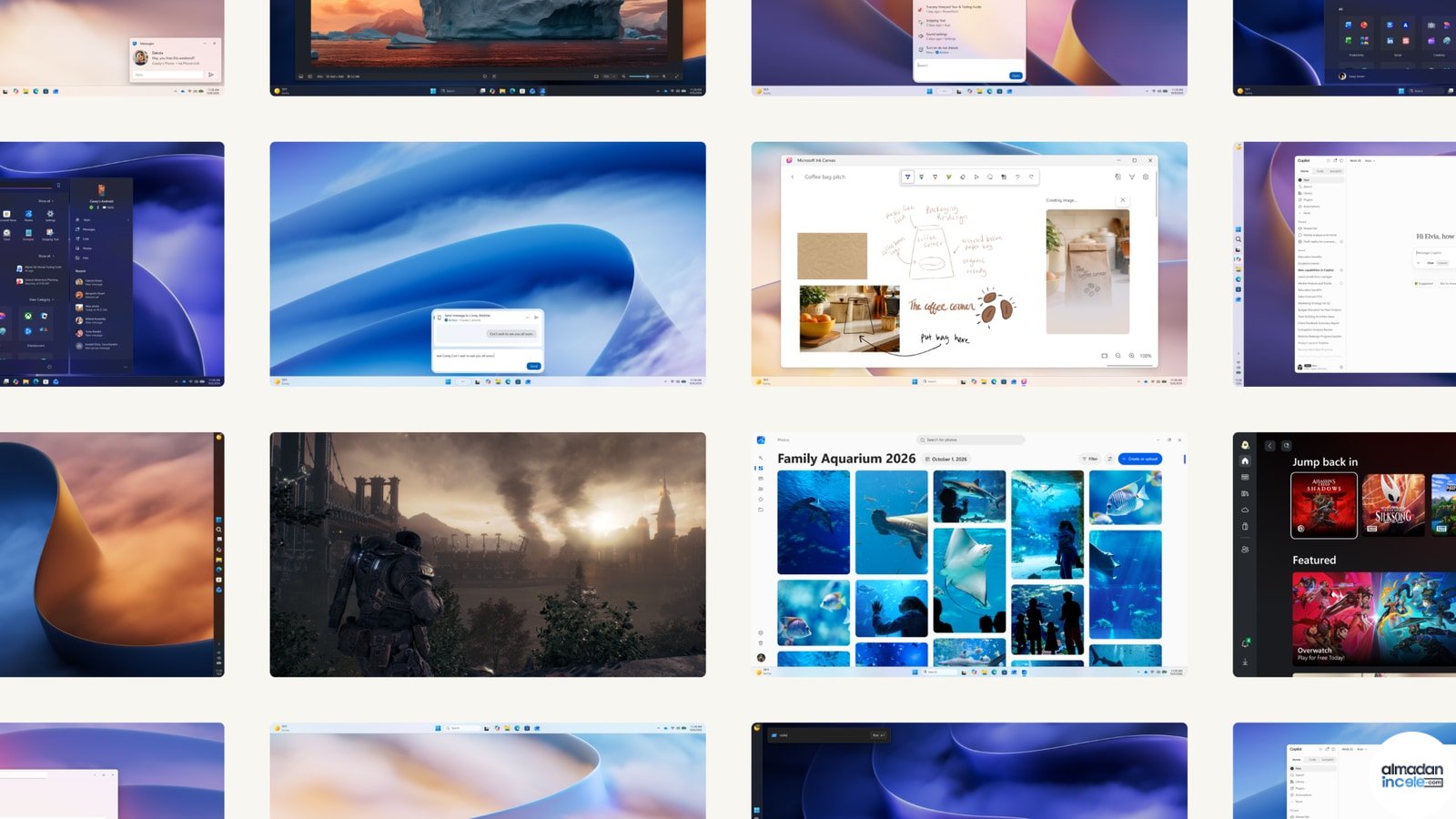 Windows 11 arayüzünde günlük görevler ve uygulamalar için kullanılan dizüstü bilgisayar